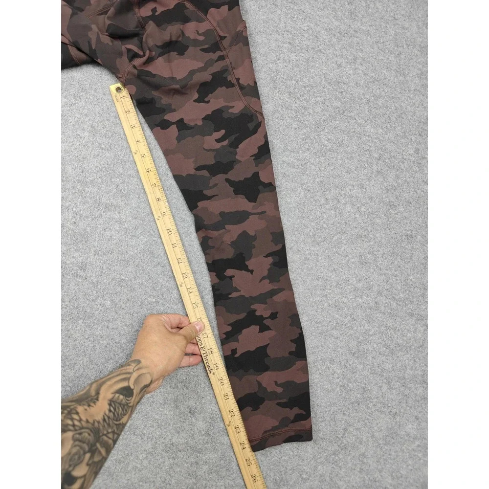 Lululemon Leggings Womens 6 Brown Camo High Rise Ankle Yoga Athletic Gym Pants